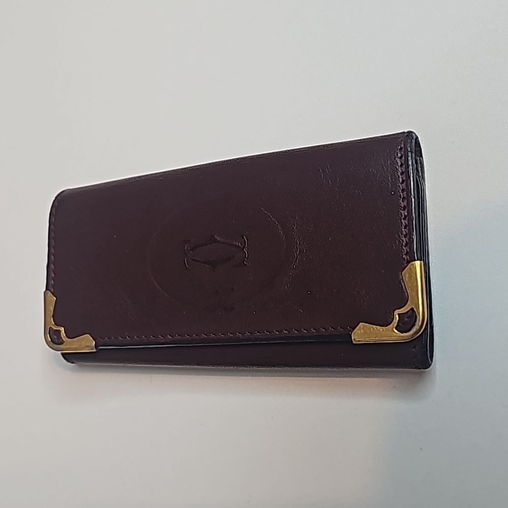 Cartier 4 keyholder burgundy/unisex goldtone hardware
